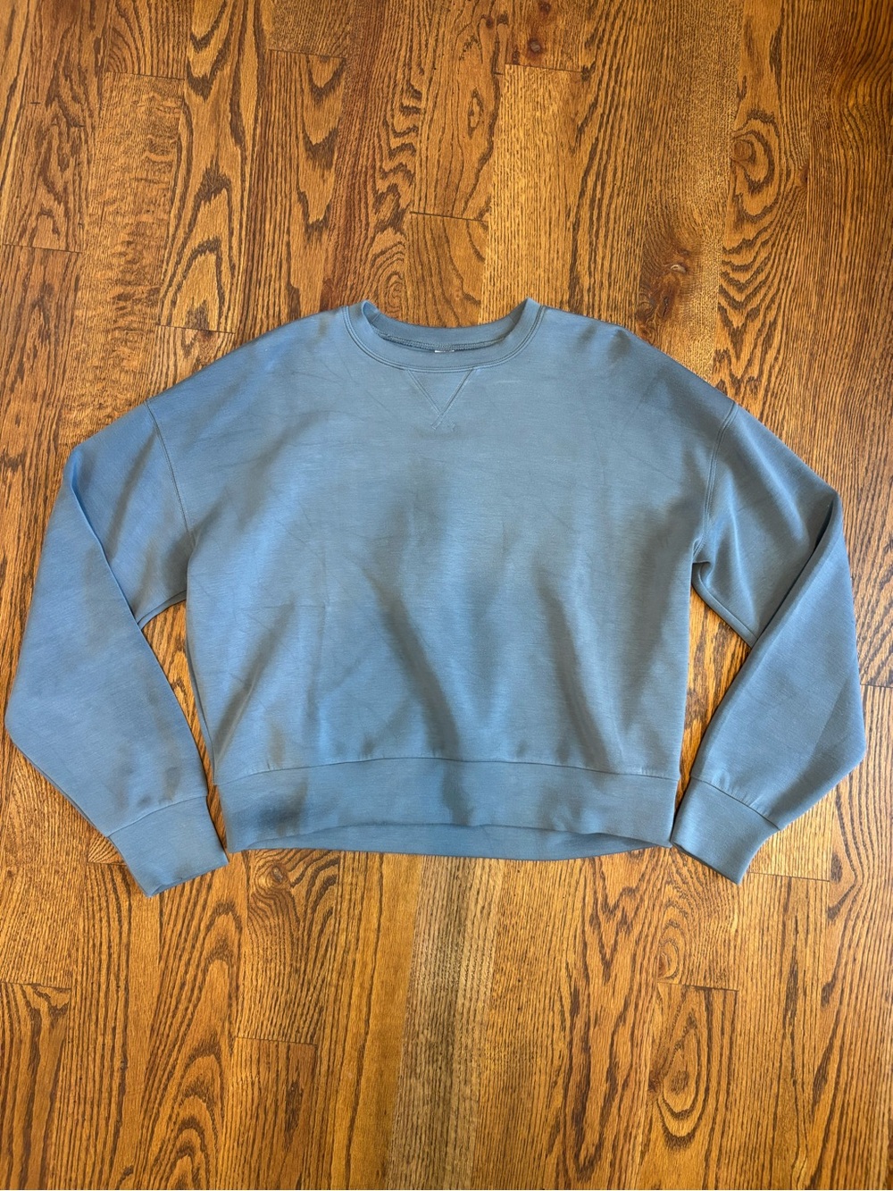 Spanx AirEssentials Luxe Crewneck Sweatshirt Dusty Blue Small